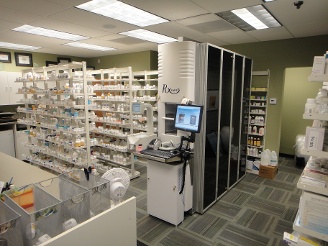single tower RxSafe inside Medicine Shoppe Sherman, TX
