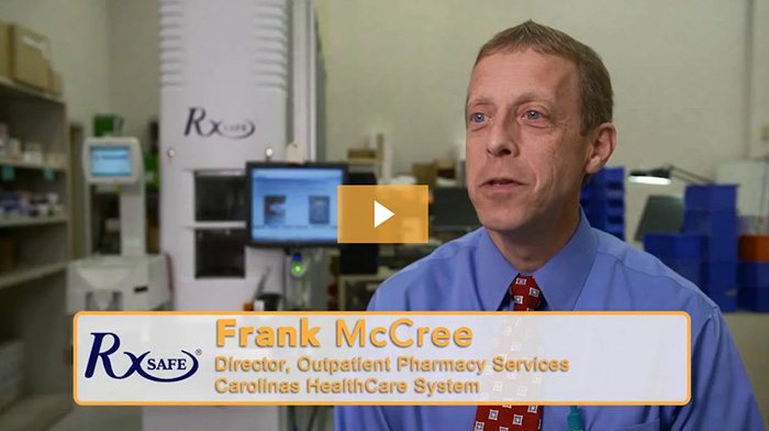 Customer testimonial on RxSafe 1800's speed and security features.